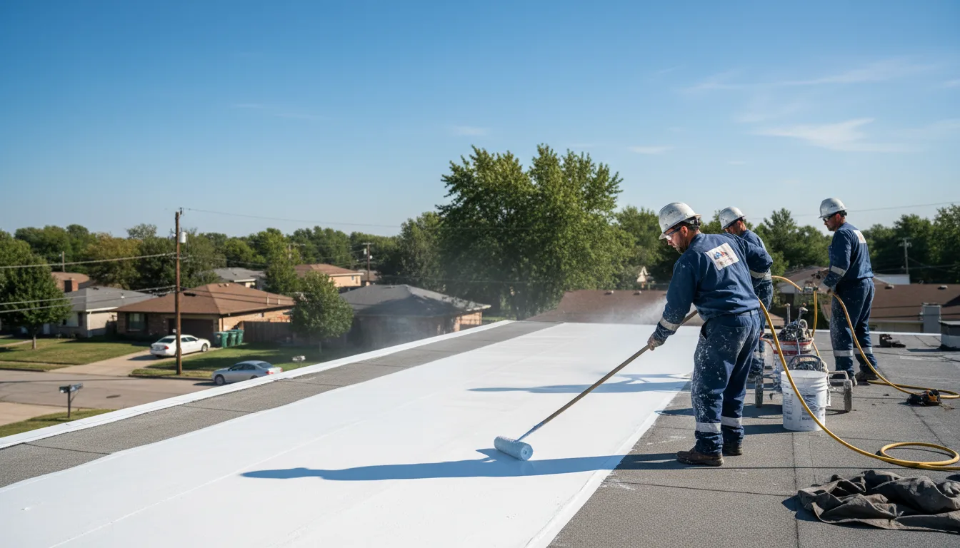 Commercial roof coating in Monticello, IL near me